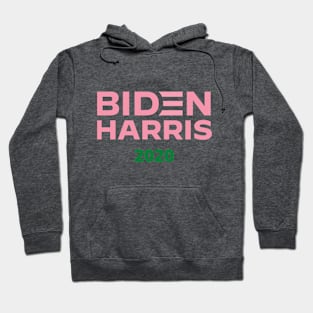 Biden Harris 2020 in Pink + Green Hoodie